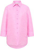 Linen Shirt Bluse in rosa unifarben