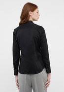 Soft Luxury Shirt Bluse in schwarz unifarben