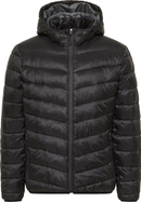 Quilted jacket in black plain