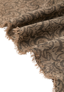 Scarf in taupe patterned
