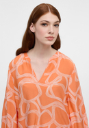 Bluse in mandarine bedruckt
