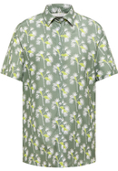 shirt-blouse in khaki printed