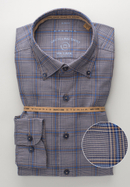 ETERNA checked Upcycling Shirt SLIM FIT