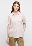 shirt-blouse in beige striped