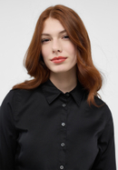 Soft Luxury Shirt Bluse in schwarz unifarben