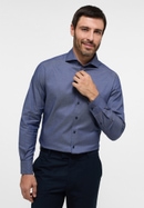 MODERN FIT Soft Luxury Shirt in blau unifarben