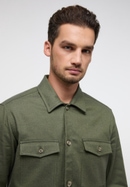 MODERN FIT Shirt in grün unifarben