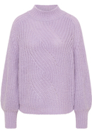 Strick Pullover in lavender unifarben