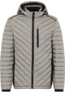 Quilted jacket in grey plain