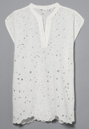 Blusenshirt in off-white unifarben