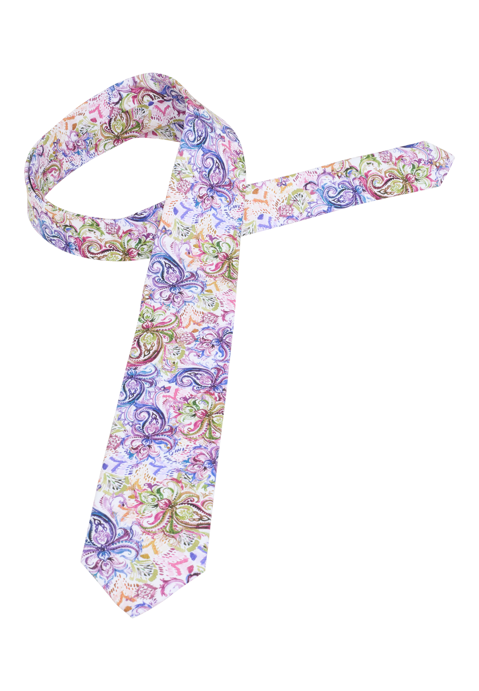 Krawatte in lila bedruckt