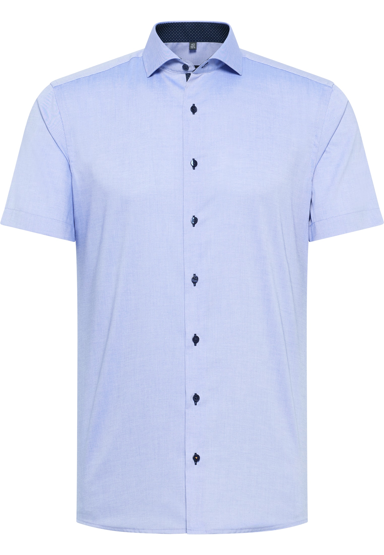 SLIM FIT Overhemd in blauw vlakte