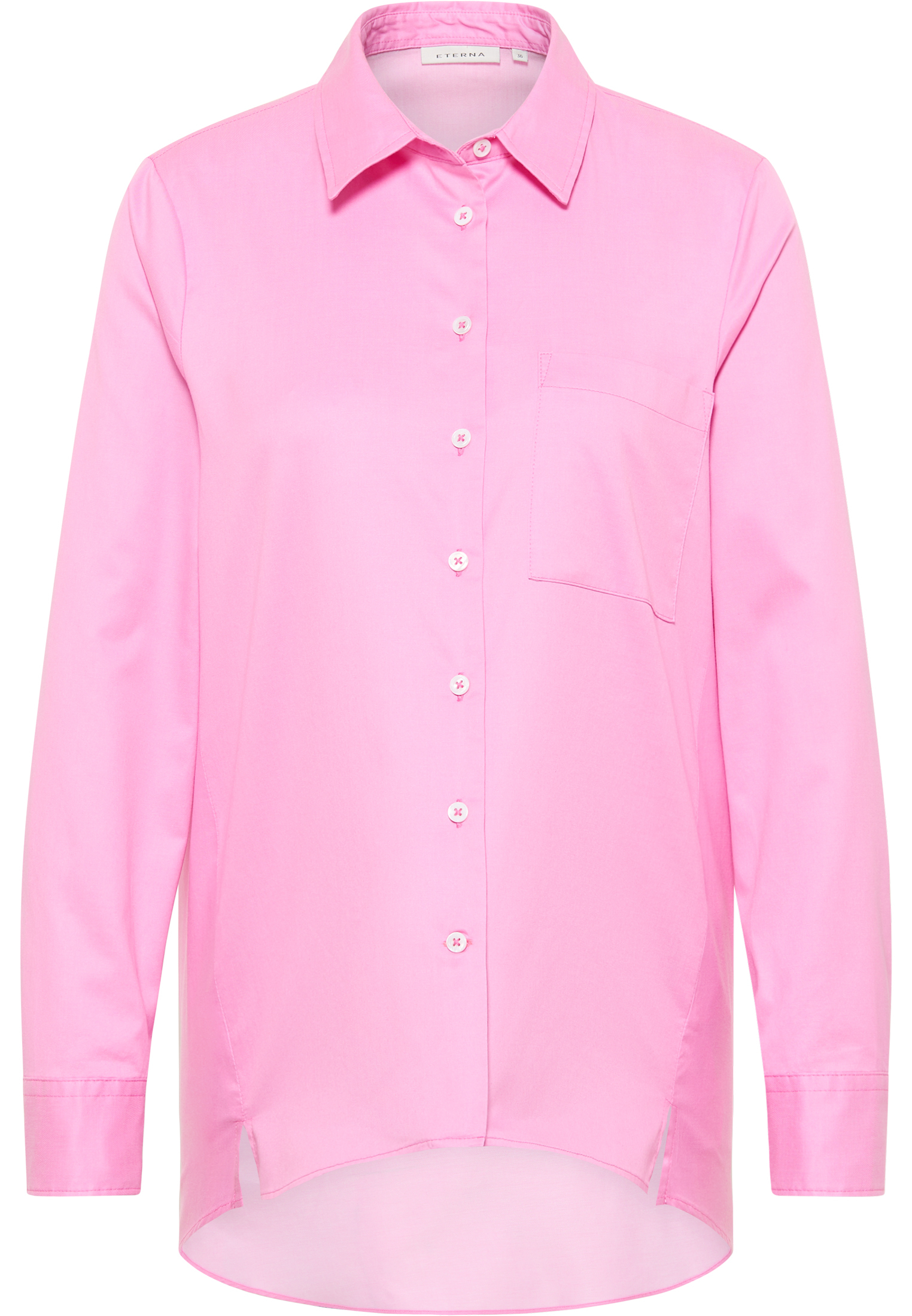 pink pink Blouse Luxury | sleeve in Shirt | 44 Soft | long | plain 2BL03851-15-21-44-1/1
