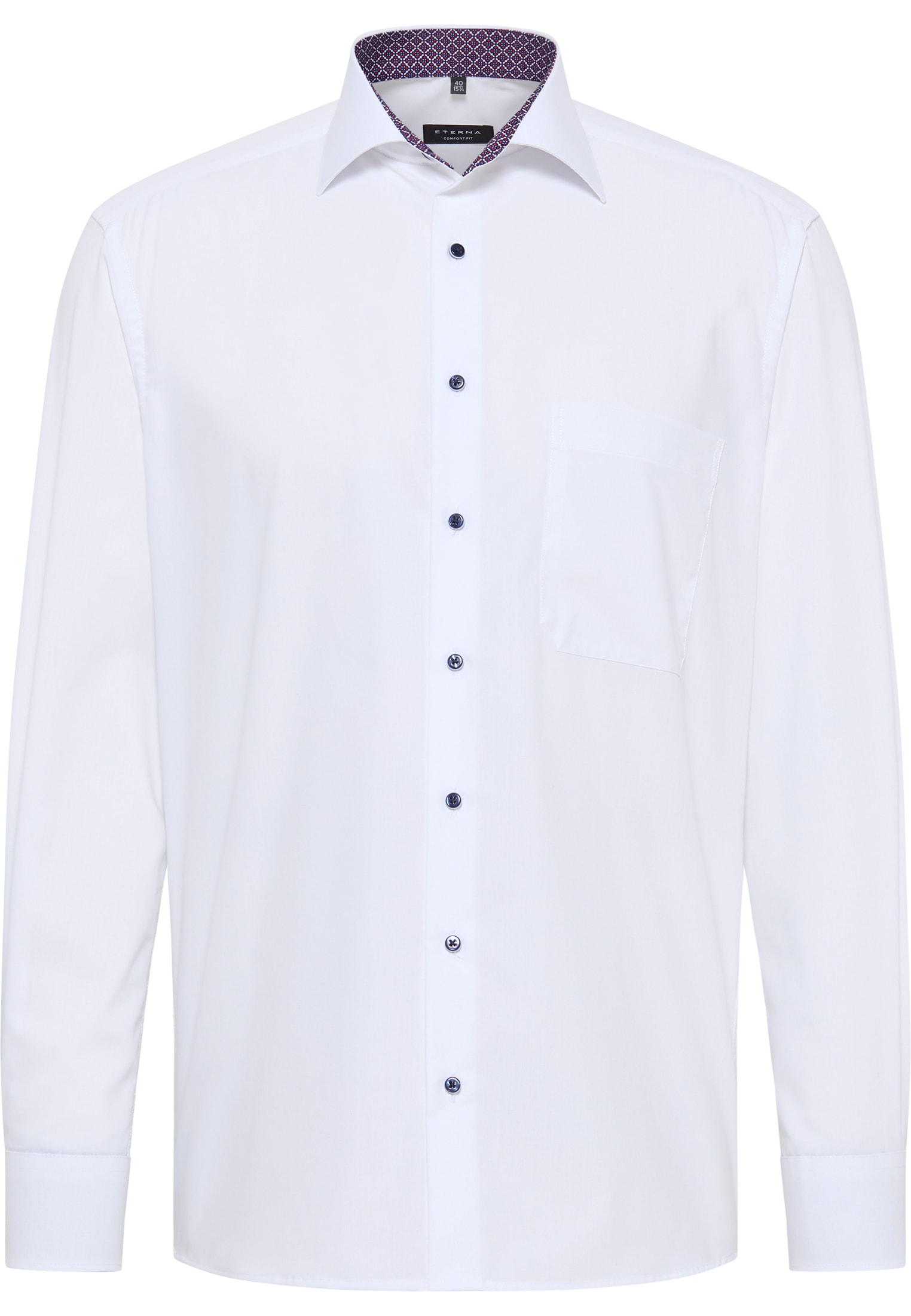 COMFORT FIT Original Shirt in white plain | white | long sleeve | 46 |  1SH11720-00-01-46-1/1