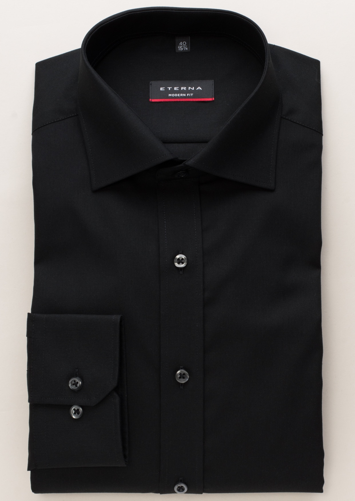 in Shirt sleeve 1SH00113-03-91-42-1/1 FIT long | | MODERN 42 Original black plain | black |
