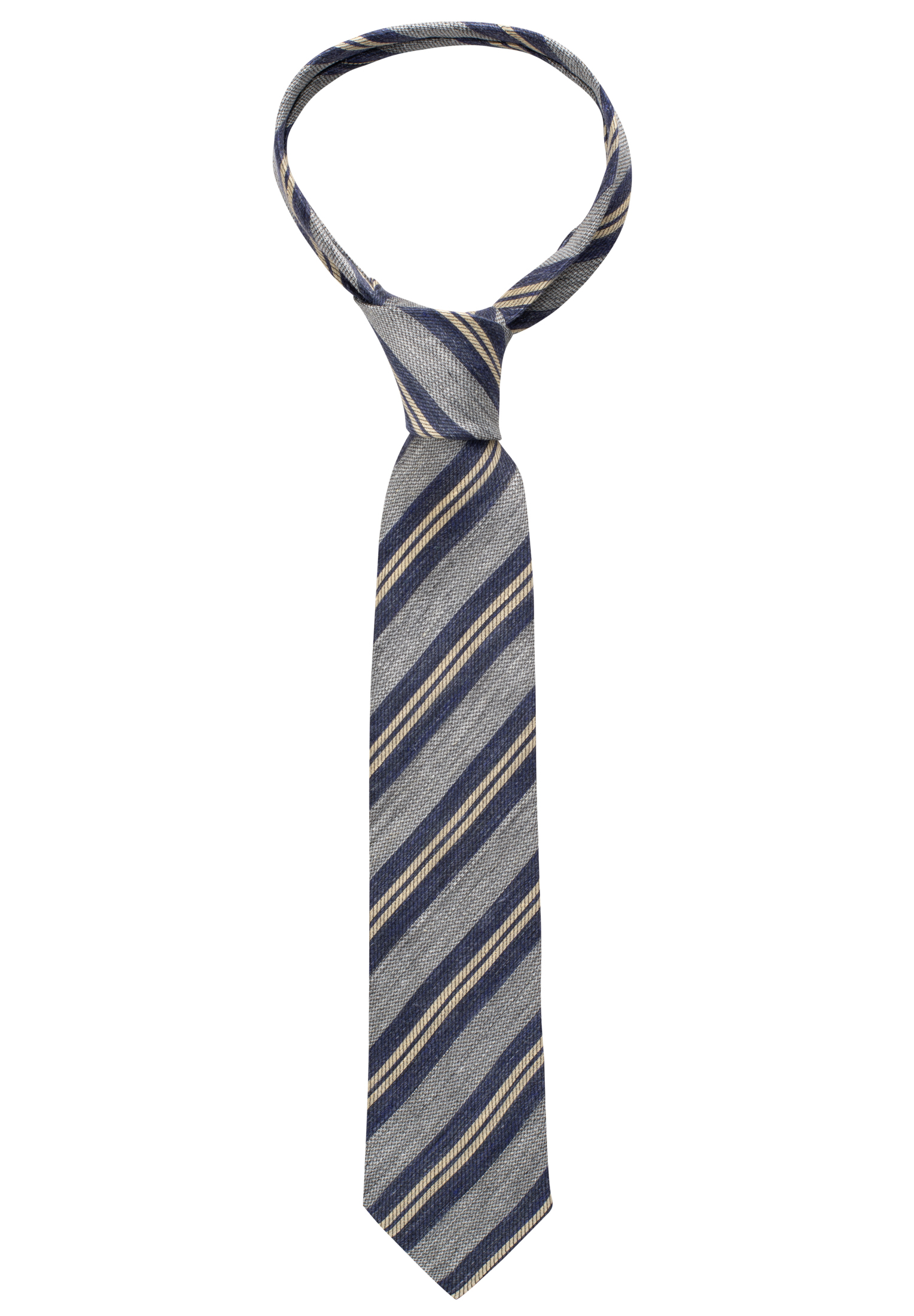 Krawatte in blau gestreift | blau | 142 | 1AC00083-01-41-142