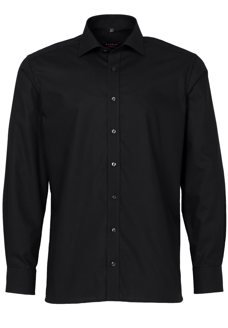 MODERN FIT Original Shirt in black plain